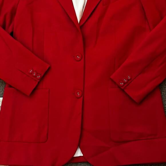 Racil Red Double Breasted Wool Blazer - Picture 12 of 12